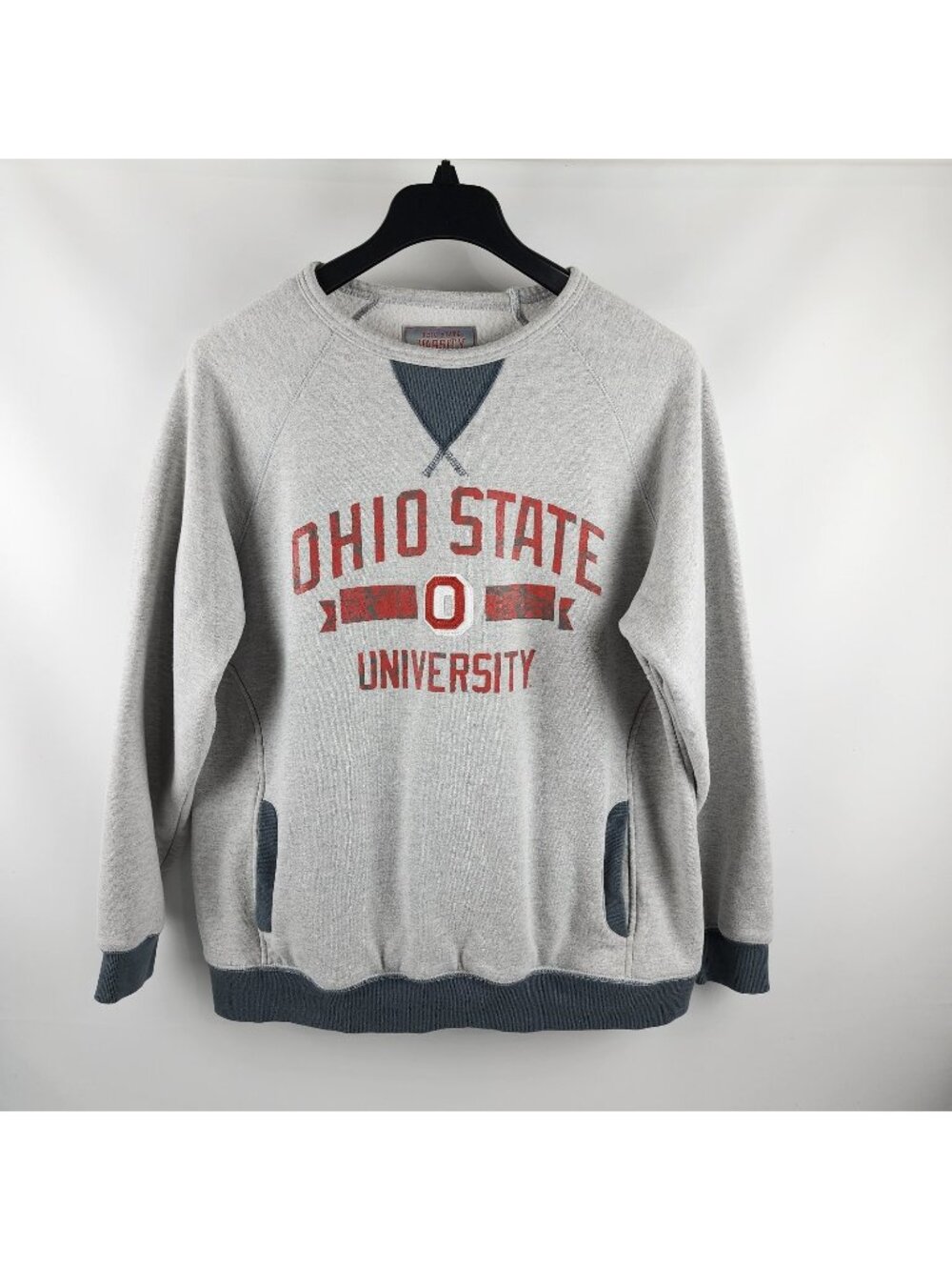 Ohio State University Sweatshirt Mens Large Gray Multi Varsity Fleece Pullover